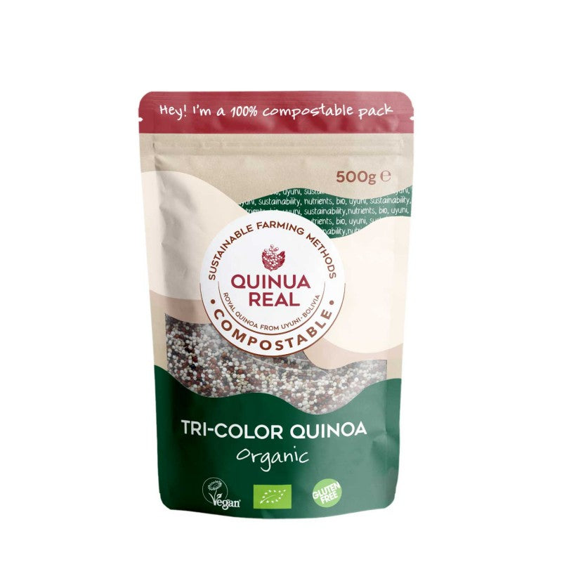 Quinoa Real grano tricolor - 500g in 100% compostable packaging
