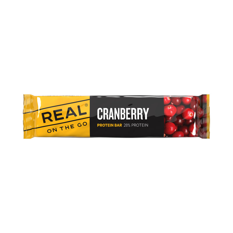 Cranberry Crunch Bar - 28% protein - REAL On the Go